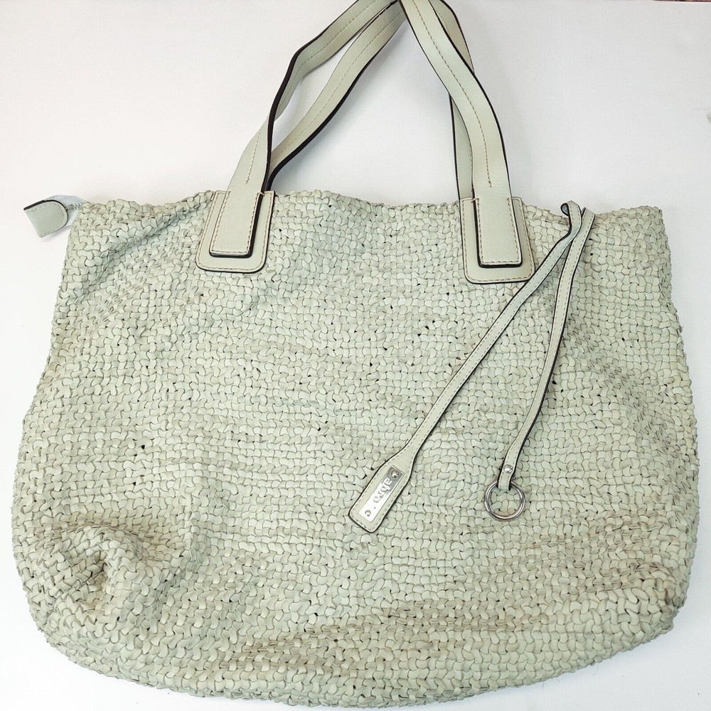 Abro Soft Leather Weave Bag Sage Green - Picture 4 of 10